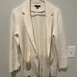 J. Crew cream knit blazer